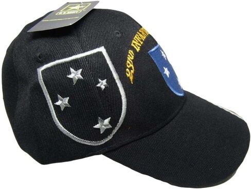 AES Army 23rd Infantry Division Americal Embroidered Shadow Black Cap Hat in Saudi Arabia