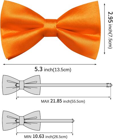 Bow Ties for Men Solid Color Pre-tied Silk Bowtie and Pocket Square Cufflinks Lapel Pin Set Tuxedo Wedding Party 4PCS in Kuwait