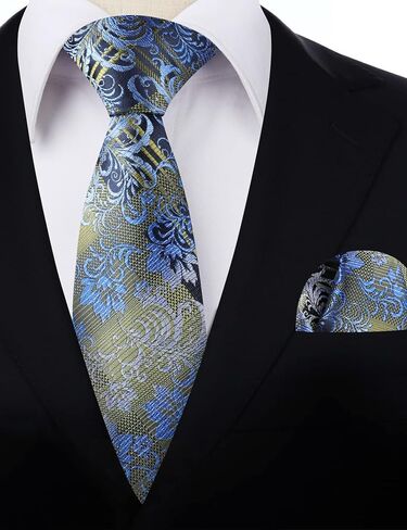 أليزيال رجال 3.15 '' 'TILE LEAP Pattern Tie مع مجموعة التعادل غير الرسمية لمربع جيب in Saudi Arabia