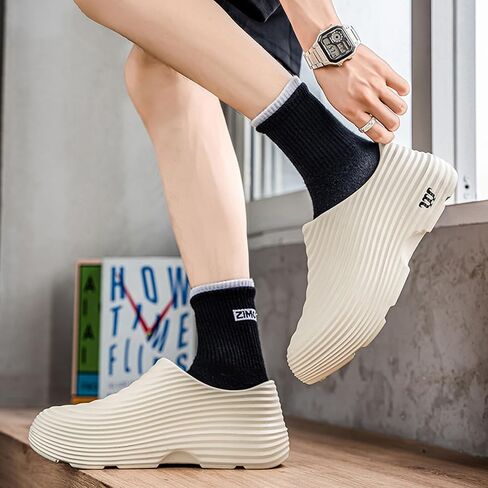 ihinzry Chef Clogs for Mens Non-Slip Waterproof Oil-Proof Kitchen Shoes - Solid Work Clogs for Restaurant Staff, Lightweight Comfort Slip Resistant Professional Food Service Footwear​ in Saudi Arabia