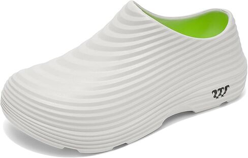 ihinzry Chef Clogs for Mens Non-Slip Waterproof Oil-Proof Kitchen Shoes - Solid Work Clogs for Restaurant Staff, Lightweight Comfort Slip Resistant Professional Food Service Footwear​ in Saudi Arabia