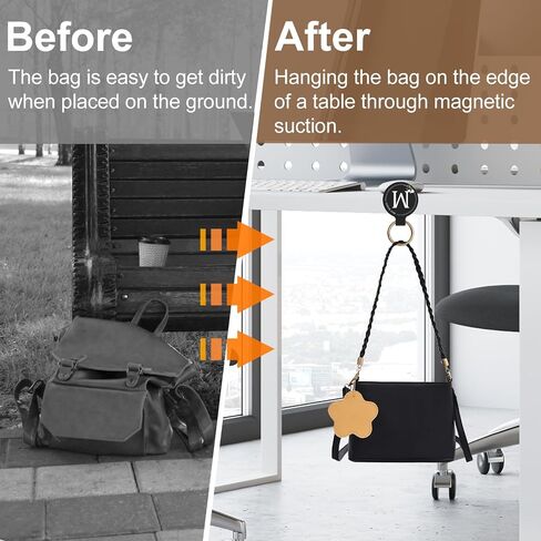 Magnetic Purse Holder - Heavy Duty Handbag Hanger with Strong Magnetism, Beautiful Lily Hook for Women, Suitable for Table, Locker Room, Restroom, and More in Saudi Arabia