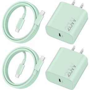 iPhone 17e/17/16e/16 Charger Fast Charging, 2 Pack 20W USB C Charger Block in Kuwait