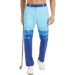 Mens Golf Pants Stretch Dress Work Pants with 5 Pockets Slim Fit Lightweight Pants for Men Golf Travel Causal Pants