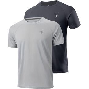 Youper 2-Pack Youth Performance Shirt, UPF 50+ Dry Fit Athletic Short Sleeve T Shirts for Boys & Girls