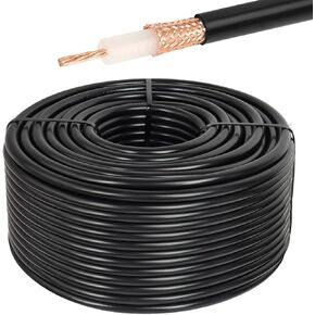 XRDS RF RG213 Coaxial Cable - 100FT 50 Ohm Low-Attenuation RG213 Coax Cable with Bare Copper Braid Shielding in Saudi Arabia