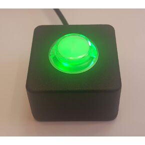 USB HID Programmable Single Button Arcade Switch w/2M Cable (Blue)