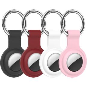 Compatible with AirTag Case Keychain Air Tag Case Holder Silicone AirTags Key Ring Case Air Tags Key Chain Compatible with Apple AirTag GPS Item Finders Accessories 4 Pack in Kuwait