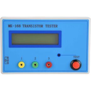 Focket Transistor Tester, MK-168 8MHz External Crystal Multifunction High Accuracy Diode Triode Capacitance Resistance Tester ESR RLC NPN PNP MOS LCR Meter with Automatically Detect