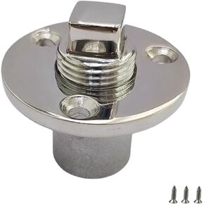 NRC&XRC Stainless Steel 316 Boat Garboard Drain Plug Marine Bilge Plug Kit with Screws