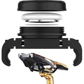 DLENP AirTag Bike Mount, Bike Hidden Mount for Airtag Under The Seat, Bicycle GPS Tracker Holder, Anti-Theft AirTag Case, Waterproof Bicycle Saddle Holder for Most Bikes with Seat Rails