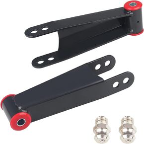 JDMON 2-3 inch Rear Drop Shackle Kit Compatible with Chevy CMC Silverado Sierra 1500HD 2500HD 3500HD 2001-2010 2WD 4WD Suspension Lowering Shackles Replace 410730