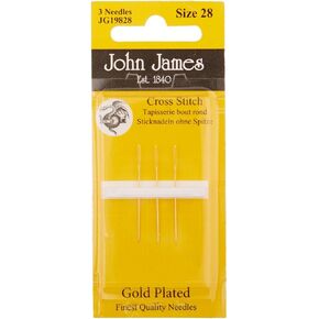 Gold Tapestry Hand Needles-Size 28 3/Pkg