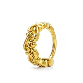 طوق الأنف الدائري، مجوهرات أنف فريدة من نوعها بوزن 18 جرام، مجوهرات ثقب مصنوعة يدويًا من Umanative (فيرميل ذهبي عيار 18 قيراط) in Kuwait