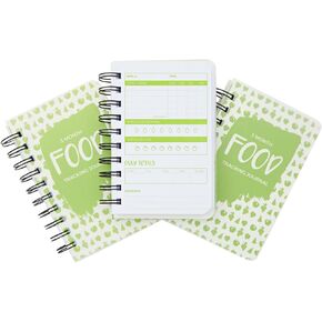 Paper Junkie 3-Pack Calorie Counter Book for Weight Loss, 90-Day Food Meal Pocket-Size Tracker Journal Notebook for Men and Women Nutrition Meal Tracker and Recording (5 x 3.5 Inches)