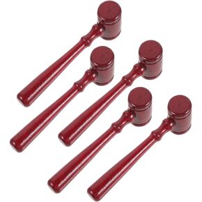 5pcs Judge Gavel Wooden Gavel Prop Judge Hammer Toy Gavel Wooden Gavel for Children
