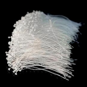 Snap Lock Pin RLECS 1000pcs 5" Clear Plastic Adjustable Beaded Tie Lock Pin Security Tag Price Label Tags Fasteners Garments Accessories