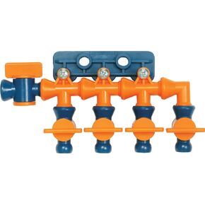 Loc-Line - 21198 Coolant Hose Total Flow Control Manifold, Acetal Copolymer, 1/4" Hose ID