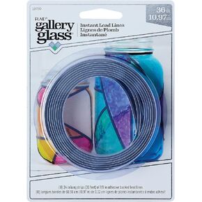 Gallery Glass Instant Lead Lines, 18 Strips 24" x 1/8",