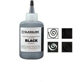 Black GLASSLINE FUSING PAINT PEN 2 oz Bottle