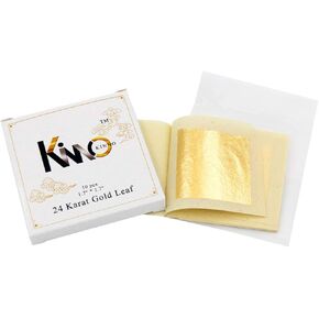 Edible Gold Leaf Sheets, 24K Cake Decoration Baking Gold Foil, Food Gold Paper for Cooking, Dessert, Craft Art, Cake Decoration