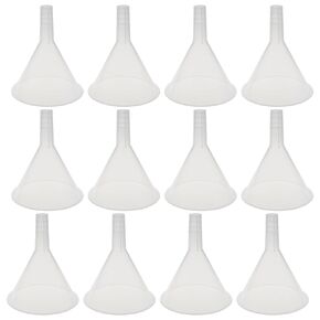 12PCS Plastic Transparent Filter Funnel 60MM Diameter for Science Lab Water Bottle Filling Liquid Transfer