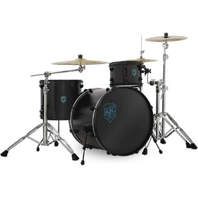 مجموعة SJC Custom Drums Pathfinder Series مكونة من 3 قطع - ساتان أسود in Kuwait