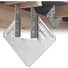 20 pcs Hurricane Ties for Rafters,Galvanized Hurricane Straps,18-Gauge Rafter Tie Brackets Connectors,Hurricane Clips for Roofing Trusses Wood Timber,Seismic Joist Hangers,Roof Brackets