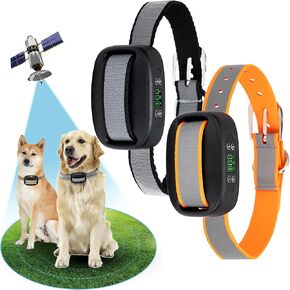 GPS Wireless Dog Fence for 2 Dogs,Electric Dog Fence for Outdoor,Adjustable Warning Strength, Rechargeable,Range 98-3281 ft,Pet Containment System for Most of Dogs
