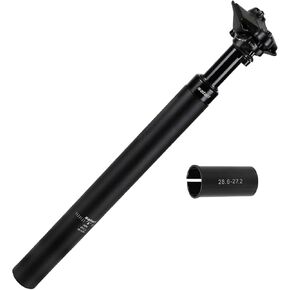 Satori 27.2mm/28.6mm/30.0mm/30.4mm/30.8mm/31.6mm/33.9mm Preload Adjustable Suspension Seatpost with Shim, 40mm Suspension Travel- Smooth and Comfortable Ride