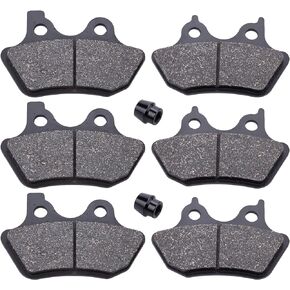 Front and Rear Brake Pads for Harley Davidson Softail, Fat Boy, Heritage Classic，FLHRCi Road King Classic,Touring FLHT, Road Glide，Dyna Electra Glide,Sportster XLH883R/2000-2007