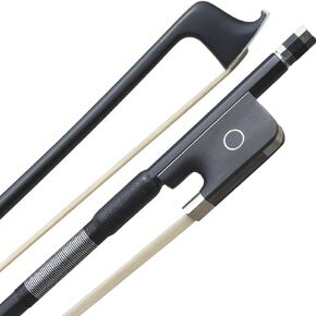Viola Bow Carbon Fiber Stick Ebony Frog Natural Horsehair for Teacher Student Professional