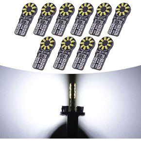10 PCS T10 Car LED License Plate Light Bulbs, 3014 18SMD 12V Vehicle Tail Box Light Replacement, Universal Waterproof Cabin Decoding Light Accessories(White Light)