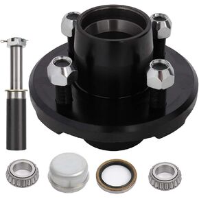 ECCPP Boat Trailer Hub Kit 4 Bolt 1-1/16 L44649 Black Round Spindles 2,000 Lbs Axle Kit Idler Hubs