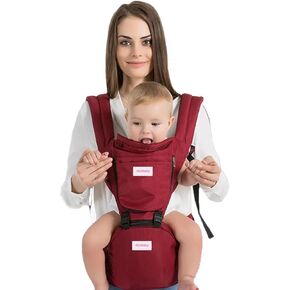 4-in-1 Baby Carrier with Hip Seat Lumbar Support,One Size Fits All Newborn to Toddler(8-55 lbs) - Cool Air Mesh & Lightweight,Adjustable and Easy to Wear for Outdoor in Kuwait