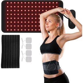 Red Light Therapy Belt - 660nm Red Light Therapy & 850nm Near Infrared Light Therapy for Body, Relax & Massage Muscles, Pain Relief and Inflammation, Improve Circulation