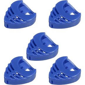 MECCANIXITY Guitar Pick Holder Plastic Heart-Shaped Black for Guitar, Bass, Ukulele with Adhesive Back and Spring Pack of 10