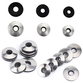 138 pcs Stainless Steel EPDM Bonded Sealing Neoprene Rubber Washers for #4/ #5/ #6 Screws