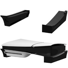 Horizontal Stand for PS5 Slim Base Stand Desk Stand Compatible with Playstation 5 Slim Console Accessories Disc & Digital Editions(Black)