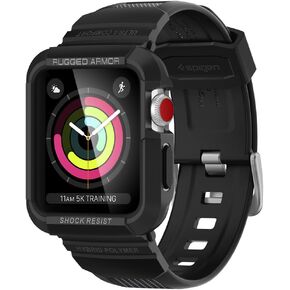 Spigen Rugged Armor Pro Designed for Apple Watch Band with Case for 42mm Series 3/2/1/Original (2015) - Black
