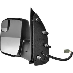 Dependable Direct Passenger Side Textured Side View Mirror for 2010-2014 Ford E-150 E-250 E-350 E-450 Super Duty - Parts Link #: FO1321396