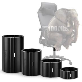Fix Sinking Office Chair, 4 Pieces Clamps Office Chair Saver for Stop Sinking, Office Chair Cylinder Replacement, No Gas Lift Cylinder or Tools Required, Adjustable Chair Height, Universal Fit