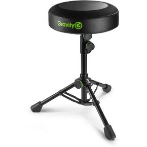 FD SEAT 1 Round Musicians Stool Foldable, Adjustable Height, Black (GFDSEAT1)
