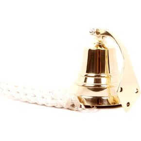 3 inch Nautical Ship's Bell Indoor/Outdoor Brass Bell Wall Mounted by Handcrafted Trading Co