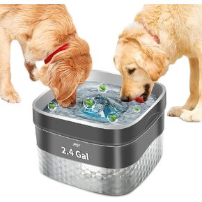 نافورة مياه للكلاب الكبيرة من يوبيت، سعة 2.4 جالون/9 لتر، نافورة مياه كبيرة للحيوانات الأليفة مع مضخة آمنة، نافورة مياه للكلاب فائقة الهدوء تلقائيًا للقطط والكلاب in Kuwait