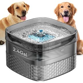 نافورة مياه للكلاب الكبيرة سعة 2.4 جالون/304 أونصة/ 9 لتر من بيتيزر، موزع وعاء مياه أوتوماتيكي للكلاب، نافورة شرب للقطط مع 4 مرشحات، نافورة للحيوانات الأليفة للقطط والكلاب والحيوانات الأليفة المتعددة، فائقة الهدوء in Kuwait