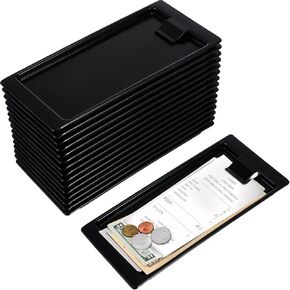 Black Check Holders, Check Presenters for Restaurants, Check Presenter Trays Guest, Check Tip Trays Waitress, Check Holders Guest, Check Presenters for Restaurants, Bars, Hotels (32 Pieces)