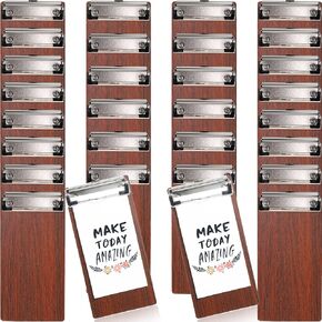 Mini Clipboard Small Clipboards Wooden Half Page Clipboard Wood Check Presenters Kids Clipboards for Restaurant School Waitress Guest Server Books Menu Holder 8 x 4 Inch (Chicken Wood, 20)