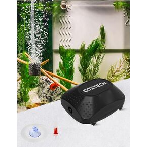 UPETTOOLS Aquarium Air Pump for Fish Tank, Ultra Quiet Fish Tank Air Pump Fish Oxygen Pump Aquarium Bubbler Kit with Air Tubing, Bubble Stone and Check Valve, Fish Tank Aerator Kit