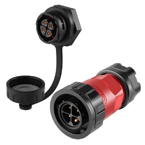 CNLINKO YM-20 Single-Hole Waterproof Connector with PIN Partitioned Design, IP68 Circular Connector, Quick Plugging Aviation Connector, M20 Power Data Connector (4 PIN)